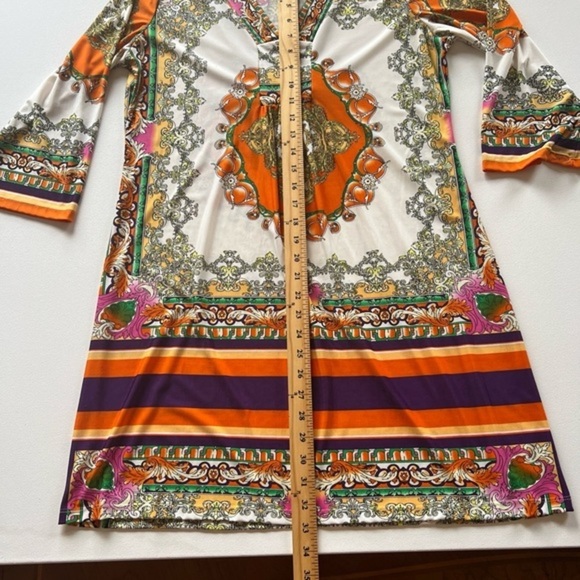 Adore Shift Dress Womens Size Medium Pullover  V Neck 3/4 Sleeve!! (D) - Picture 2 of 5